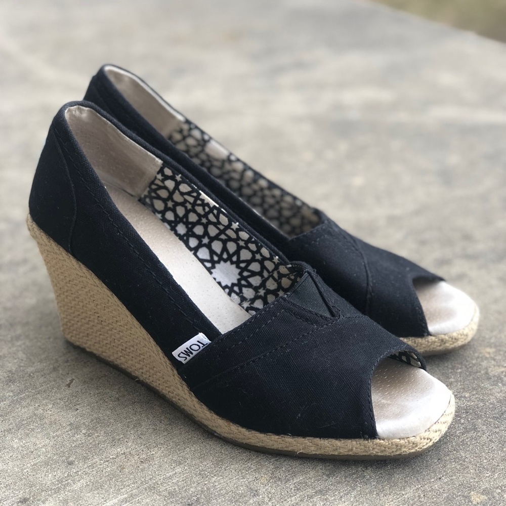 Toms Peep Toe Wedges